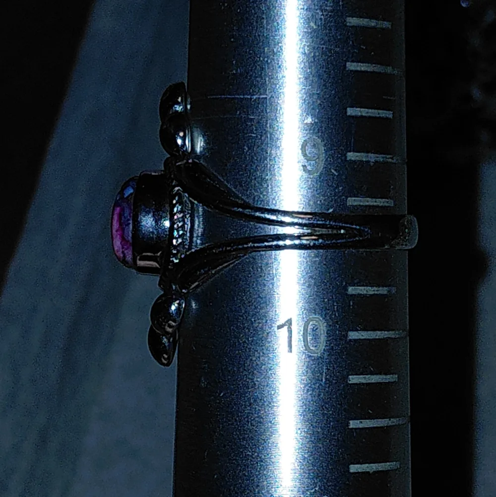 Pink Dahlia Turquoise Vintage Style Sterling Silver Ring Size 9.5